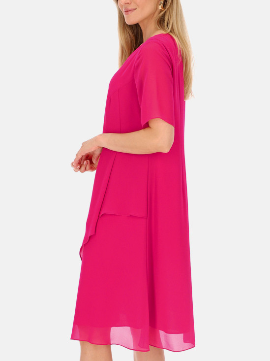  Różowa zwiewna sukienka midi Potis & Verso Belinda