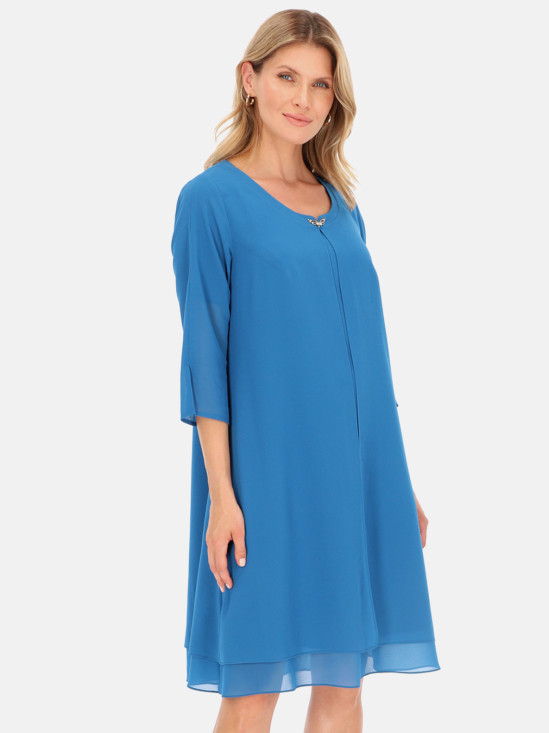 Niebieska sukienka z narzutką Potis & Verso Anna